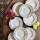 Set of 8 antique deep plates in ironstone, Villey de Longch.