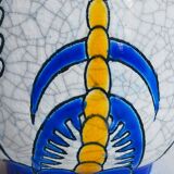 Soliflore bottle vase in fine earthenware boch frères la louvière-keramis early 20th century