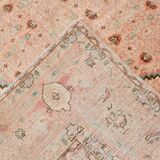 Pale Red & Teal Green Persian Heriz Rug, 288x382Cm