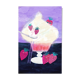 Ice cream cup with strawberries illustration