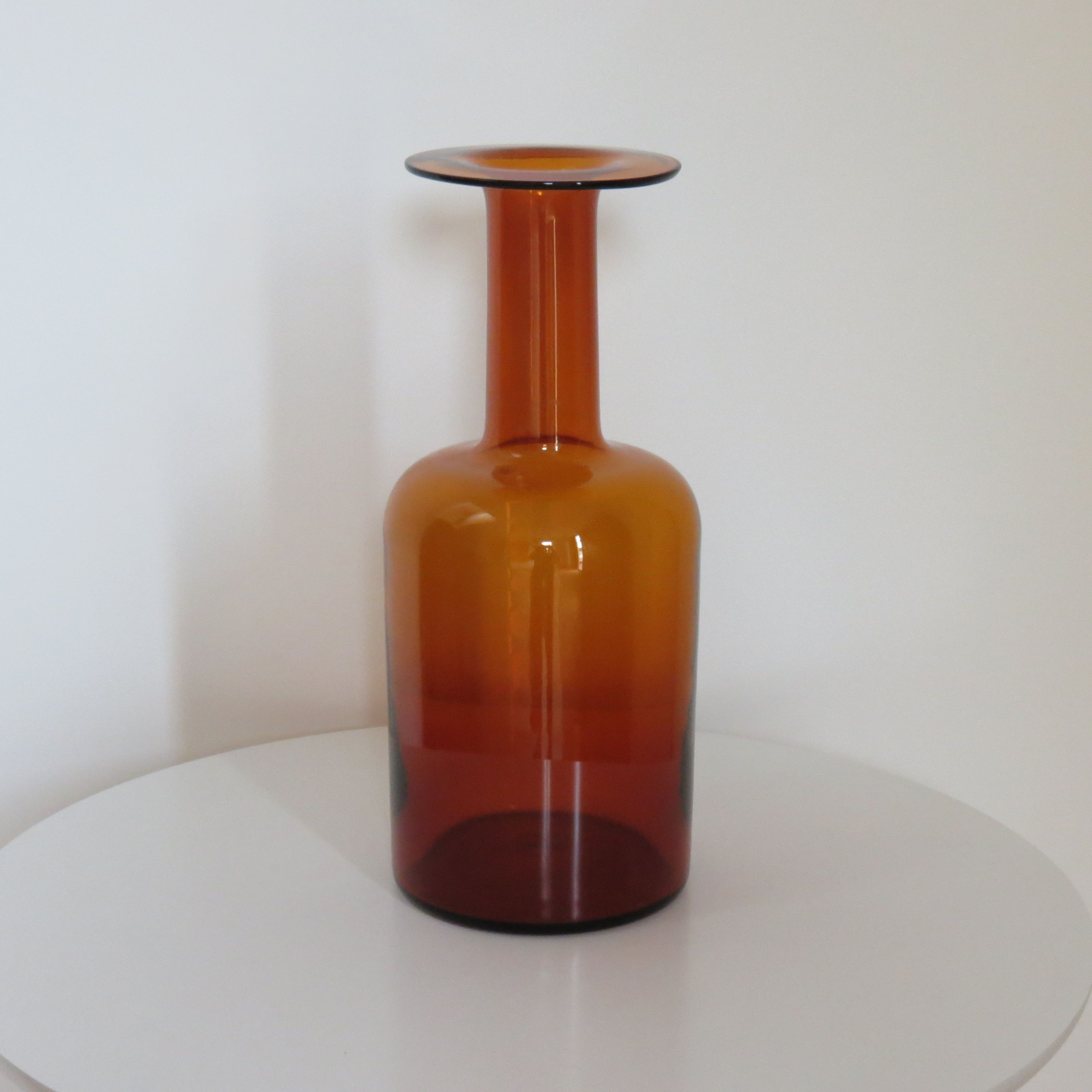 Holmegaard Gulvase By Otto Brauer 1960s Amber