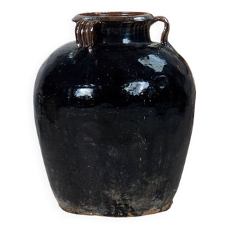 Vase ancien en céramique émaillée (c.1850)