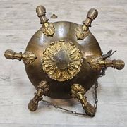 Antique Neo-Renaissance Greenman candle chandelier (Empire)