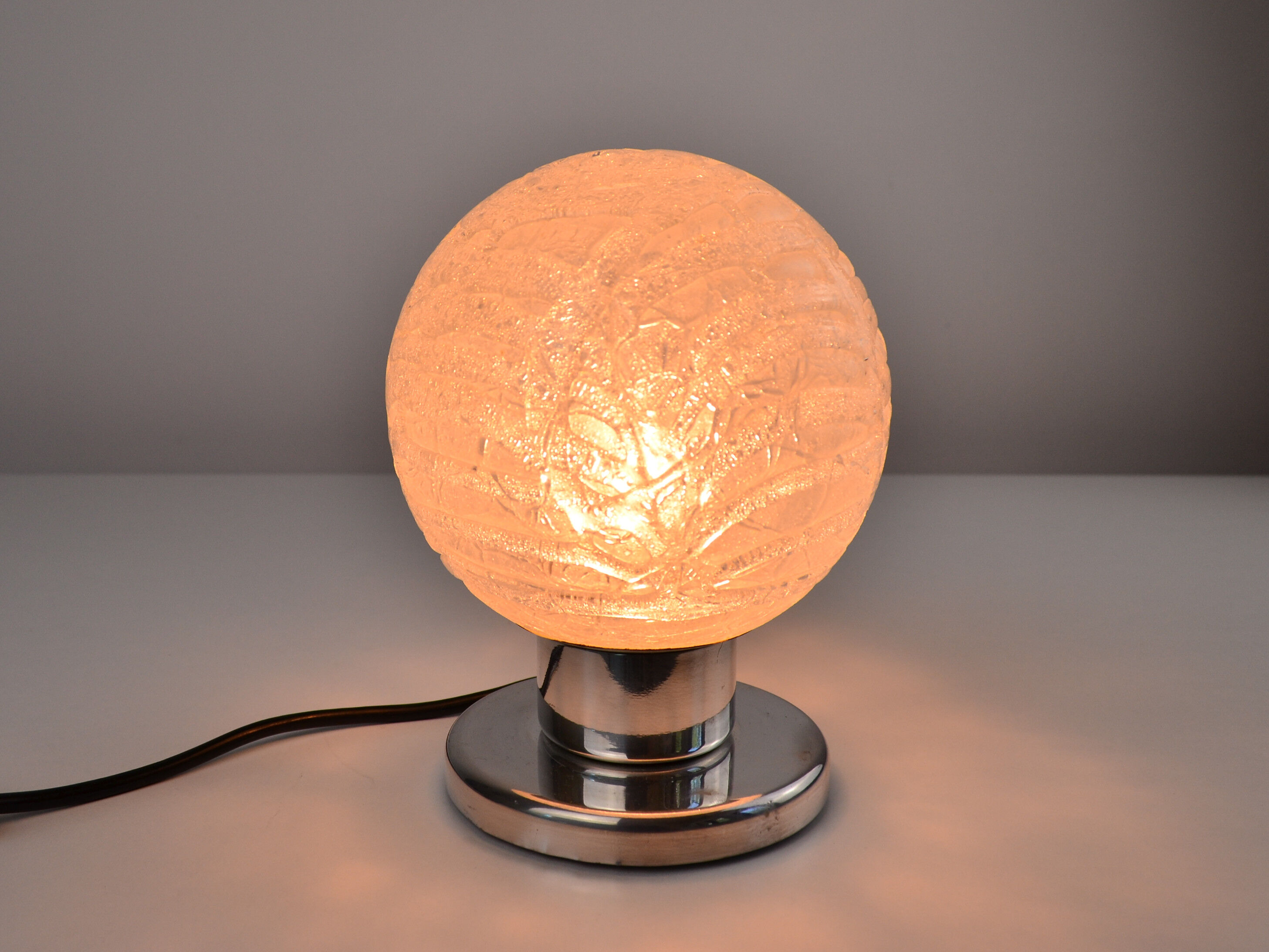 Mid Century table lamp by Doria Leuchten, Murano glass