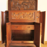Carved wooden chinese bar