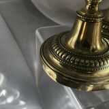 Pair of candlesticks in bronze and brass 18th century Louis XVI era