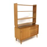 Scandinavian oak chest of drawers-bookcase, Sweden, 1960