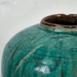 Vase ancien en céramique vert émeraude (vers 1820)