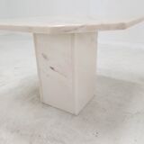 Set of 2 italian marble side tables, 1980's