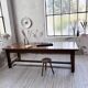 Table de ferme campagne noyer massif XL 250cm
