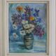 Hand Painted Painting, Oil on Canvas, Signed, Czechoslovakia, 1963