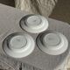 Set of 3 blue plates from Gien pottery, Fleurette model, D22.5.