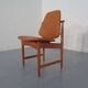 Teak and brass side chair by Arne Hovmand-Olsen for Mogens Kold, 1950s