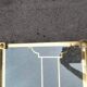 Old coffee table side metal gilded top glass style Louis XVl