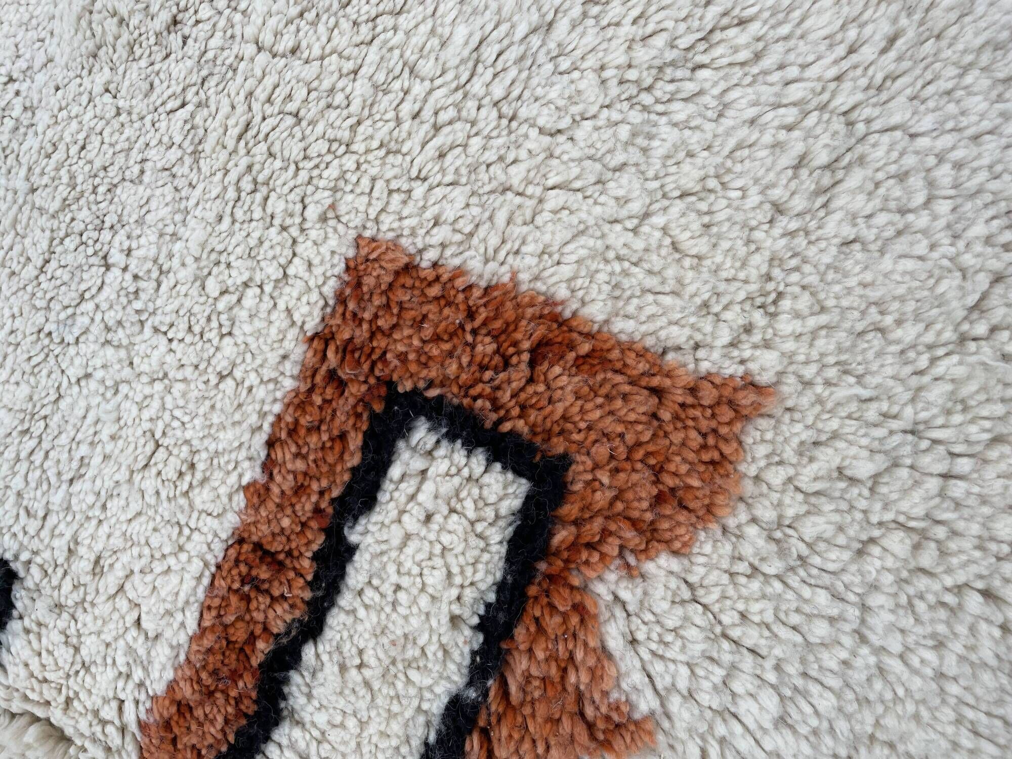 large Berber carpet Beni Ouarain new modern 195x300 cm