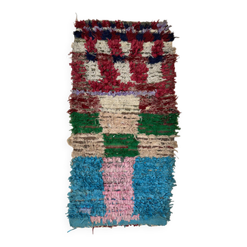 Tapis Marocain  Boucherouite coloré - 80 x 170 cm