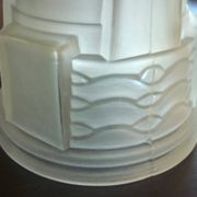 Art Deco wall light, silver-plated bronze, frosted glass, stylized bird decor