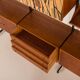 Italian free standing wall unit in teak, 1950s