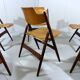 Set of 6 Egon Eiermann SE 18 folding chairs Wilde + Spieth, 1950s