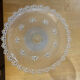 Masserini barocco cake dish cut glass moulded bead row vintage