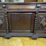 Exceptional Antique Portuguese Baroque Revival Twin Pedestal Desk  Spiral T