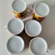 6 espresso cups decor Pop Flower power