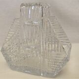 Bohemian crystal stamp Prague basket centerpiece art deco flower