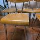 7 vintage school chairs in chrome metal from the 1970s
