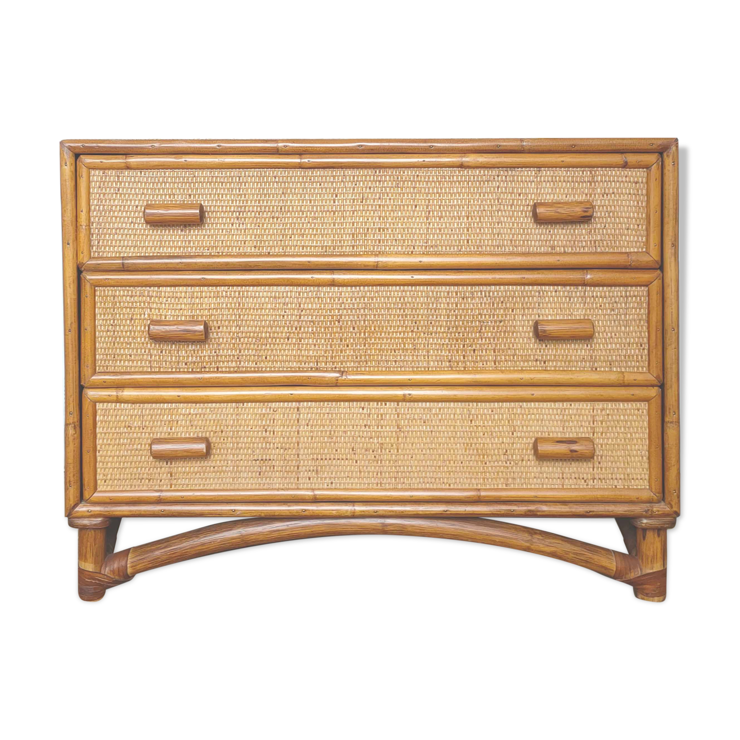 Commode bambou et rotin