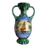 Gustave Bihl Czechoslovakia vase with 2 Art Nouveau handles