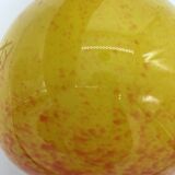 Vase soliflore orange et jaune vintage, signé
