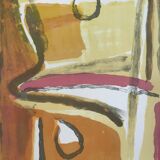Original lithograph signed by Bram VAN VELDE, Yellow Course, 1967 (MP 40)