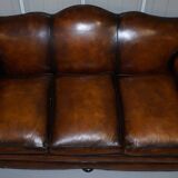 Restored vintage leather sofa from a gentleman's Victorian club.