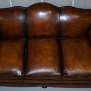 Restored vintage leather sofa from a gentleman's Victorian club.