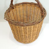 Antique wicker basket / handmade / vintage