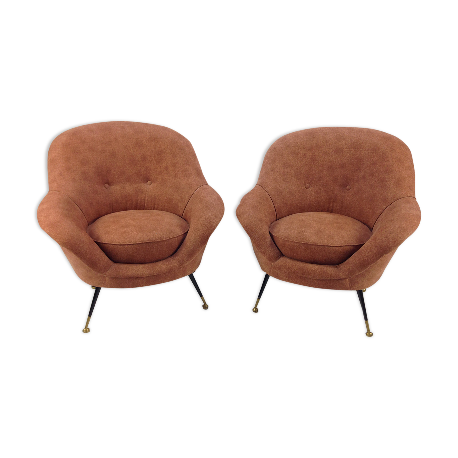 Mid-century set of italian armchairs, 1950