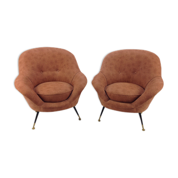Ensemble de fauteuils italiens du milieu du siècle, années 1950