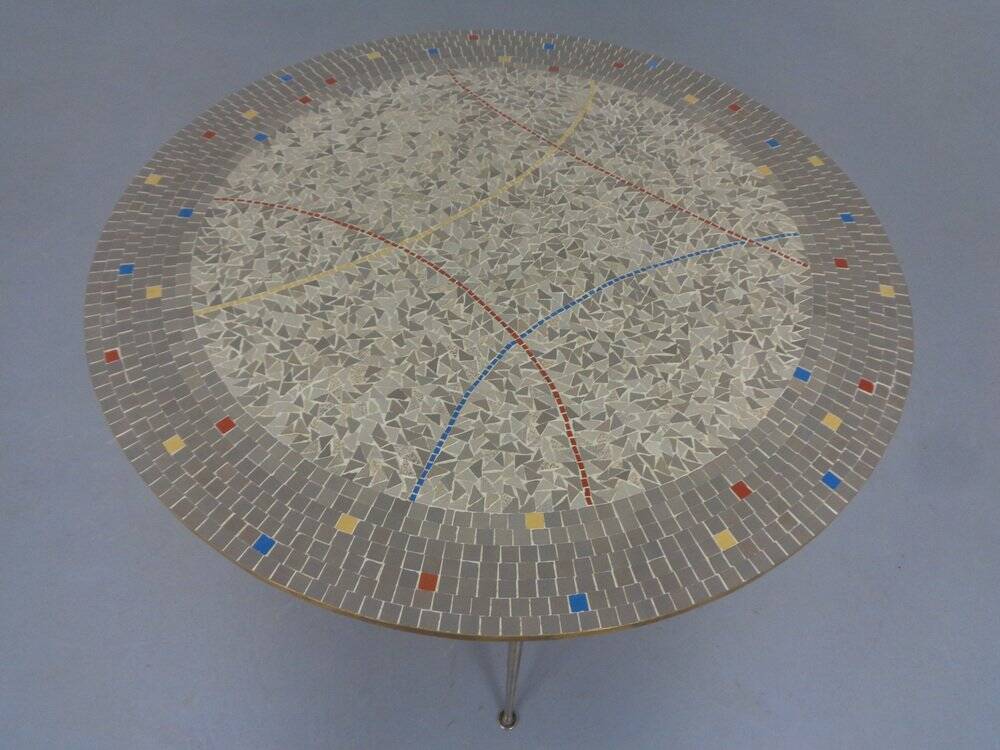 Large ceramic mosaic coffee table by Berthold Müller, Germany, 1950s.
