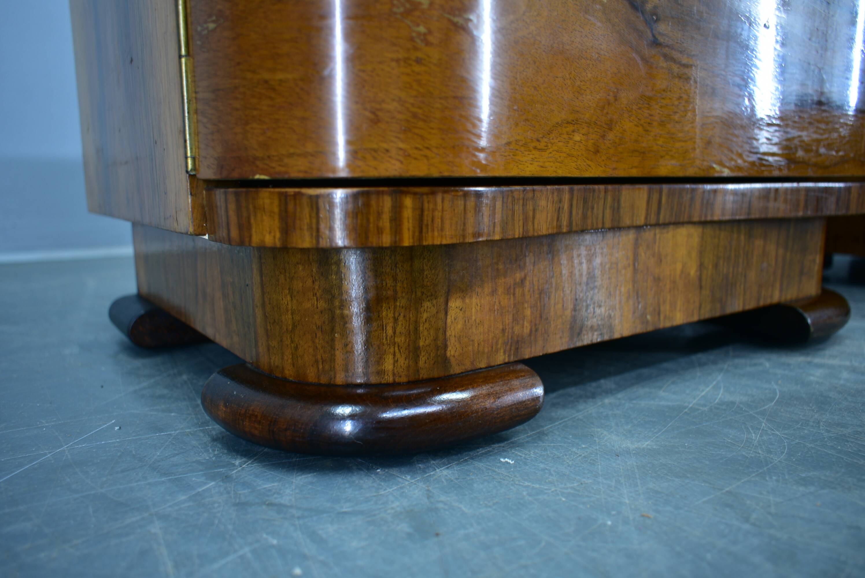 1940s pair of Art Deco bedside tables, Czechoslovakia