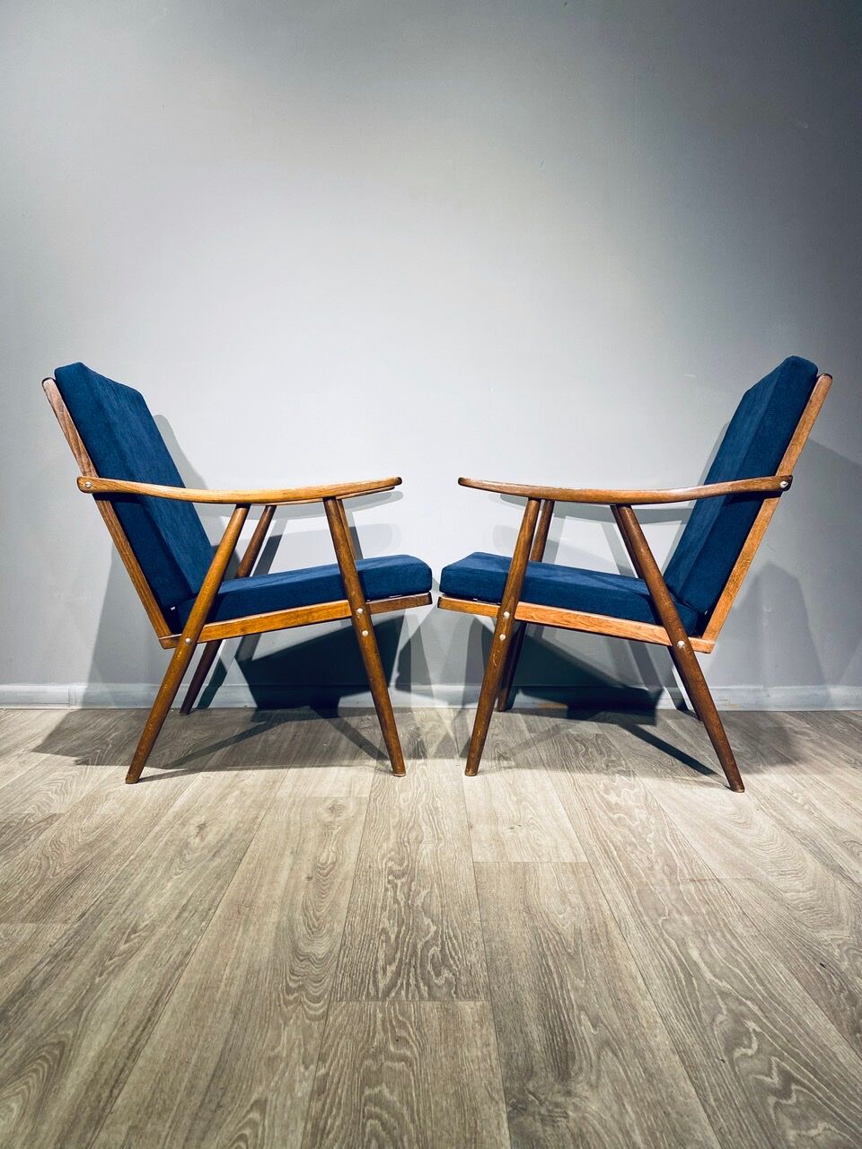 Paire de fauteuils Ton vintage 60
