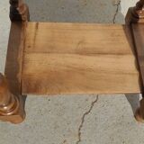 High bedside table made entirely of solid walnut