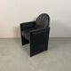 Mid-Century Bulo Belgium Armchair in Black Leather – Postmodern / Memphis