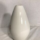 Former bavaria km white + drawing flowers 70s vintage porcelain vase