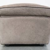 Grey leather elements design sofa 3 elements + footstool