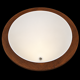 Round teak mirror, 1970s – vintage, diameter 70 cm