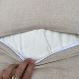 Turkish kilim cushion with stripes green red orange and blue 50x50cm