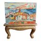 Vintage French painting. Oil on board.