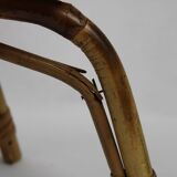 Rattan sewing cart