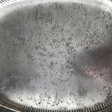 Silver metal serving tray