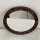 Teak rosewood Danish midcentury cube mirror, 1960s, 33 cm